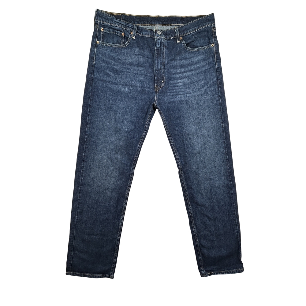 Levis 505 Jeans Mens 40x34 Straight Leg Blue Denim Zip Fly Classic 00505-2540